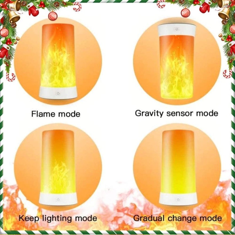 Unbranded LED Flame Effect Light Flame Lamp 4 Mode USB