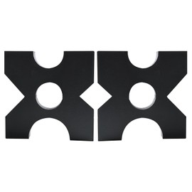 2 Pack Arbor Press Plate, 20 Ton and 32 Ton Shop Metal Press Plates with 4 Notch, 1 inch/25mm Thickness, H Frame Thickened Hydraulic Shop Press Plate 1" x 7" x 7"