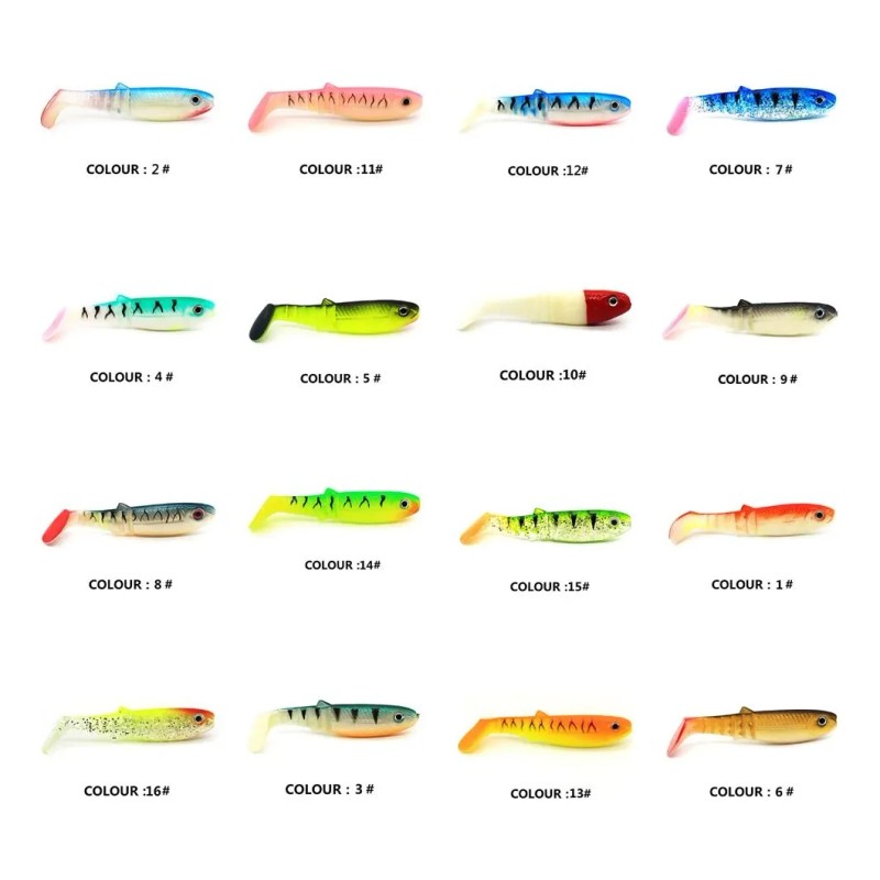 5 Anzuelos T-tail Wobbler Gusano Minnow Cebo Bass Biomimétic