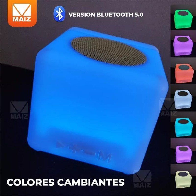 Maíz Bocina Radio Fm Recargable Usb Bluetooth Luces Led Portatil