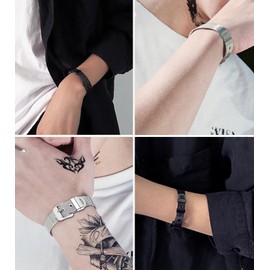 Kalamakala Stainless Steel Bracelet Curb Chain – 2 Pieces, Metal