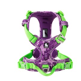 WINHYEPET True Love No-Pull Dog Harness,Adjustable Outdoor Vest Reflective Nylon Soft Pet Harness Dog Suitable Small Medium Large Breeds TLH5653(amouflage Purple,S)