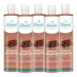 Choco Shampoo Shelo Nabel 530ml. 5 Piezas