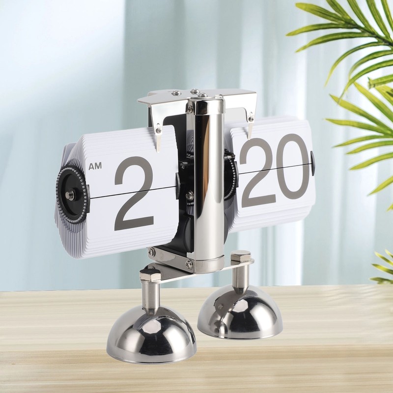 Retro Digital Flip Down Clock Flip Desk Clock Mechanical Battery