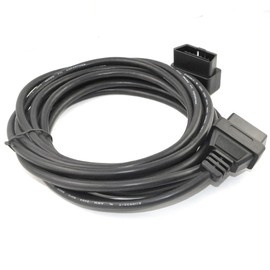 OLLGEN 5M/16.4ft OBD II Cable OBD2 16 Pin Right/Left Angle Male to Female OBD Extenstion Cable for Car Auto Diagnostic Extender Cord Adapter