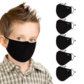 Kids Reusable and Washable Balaclavas Cotton Fashion with Adjustable Ear Loops(5 PCS)