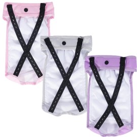 Washable Female Dog Diapers, Reusable Doggies Diapers and Puppies Dogs Heat Panties for Gril & Boy Dogs Periods (Medium (Pack of 3), Gray Pink Purple)