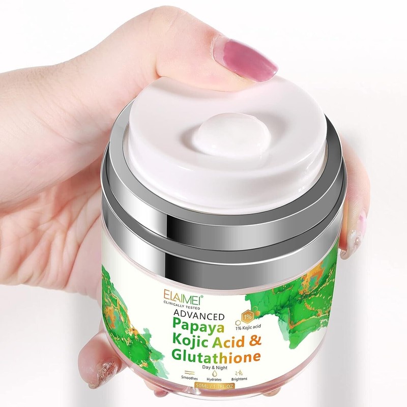 Elemei Papaya Cream, Kojic Acid Glutathione Skin Nourishing Resurfacing Face