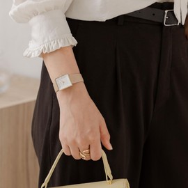 Bocce Titanium 3351-04 Women's Watch, Beige, gold