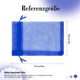 Organza Bags Small Jewellery Bags Organza Bags 10 x 15 cm Pack of 50 Sapphire Blue Gift Bags Small Bags for Party Favours Mini Bags Organza Gift Bag Mini Bag