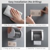 Self Adhesive Toilet Paper Holder with Shelf, Waterproof Toilet Paper