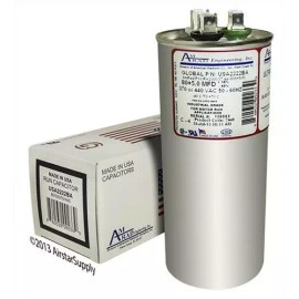 Amrad 80 + 5 uF MFD x 370 / 440 VAC Motor Run Capacitor AmRad USA2222BA - Made in USA