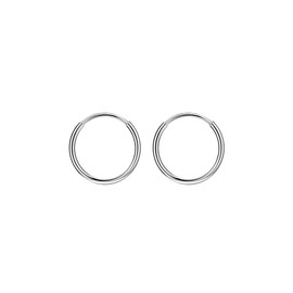 FANSING Earrings for Women Hoop Earrings Trendy Cartilage Earring Hoop Surgical Steel Earrings for Men Silver 10mm