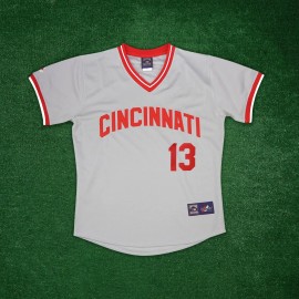 Majestic Dave Concepcion 1975 Cincinnati Reds Men's Cooperstown Grey Road Jersey - XL