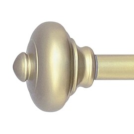 Decopolitan Burlingame 26-48 Inch Adjustable Curtain Rod Set, 5/8 Inch Diameter in Pale Brass