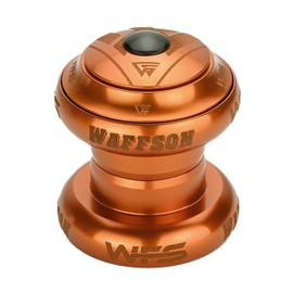 WFS NV.73 1 Inch CNC Alloy Threadless Headset with Top Cap, Orange, HS03ZQORG