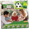 Outanaya 2pcs Football Themed Washable Tablecloth Pe Table Cover for