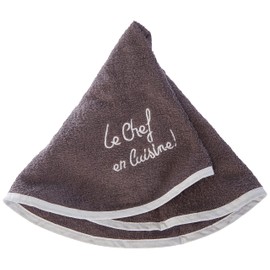 Douceur d'Intérieur Round Hand Towel (0) Embroidered Terry Towells, Anthracite, 60 x 60 cm