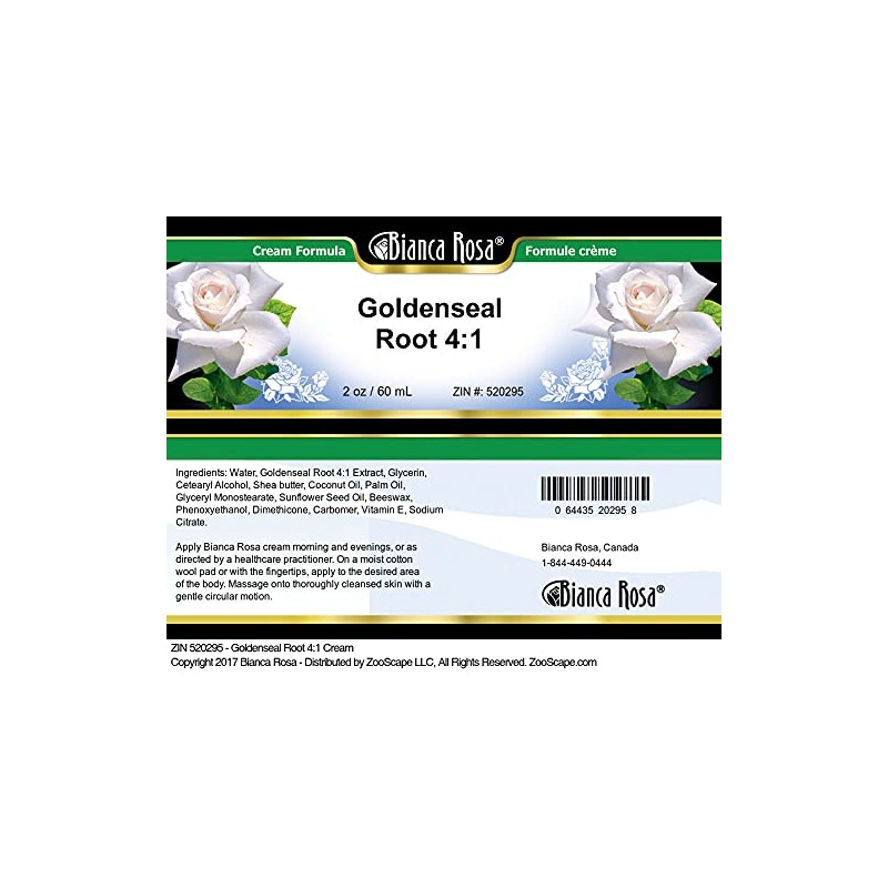 Bianca Rosa Goldenseal Root 4:1 Cream (2 oz, ZIN: 520295)