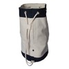 Duffel Bag – Natural/Navy Drawstring Bag (Blue)