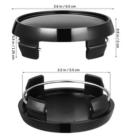 TOPPERFUN 4pcs Wheel Center Caps Car Wheel Hub Caps ABS Rim Center Hub Cover for Car Truck SUV Black