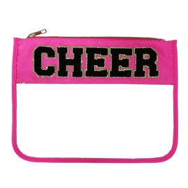Dealkion Dance Bag Clear Makeup Chenille Letter Bag Stuff Preppy Gifts Dance Competition Must Haves Dance Teacher Gifts Accessories Bag Cosmetic Toiletry Zipper Pouch for Women Girls
