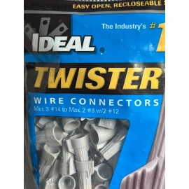 Ideal NEW 250 pack IDEAL 30-642 TWISTER WIRE CONNECTOR MODEL 342 GRAY 18-6 AWG