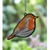 Image Industry Bobbin Robin Stained Glass Effect Suncatcher - Garden