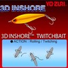 YO-ZURI Salt Lure 3D Inshore Twitchbait (SS) 90mm Color: Bone