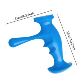 MagiDeal Manual Trigger Point Massage Tool T Shaped for Women Men Ergonomic Design Nylon Relax for Deep Tissue for Full Body Shoulder, Blue