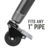 PIPE DECOR Swivel Caster Wheels for 1” Pipe (4-Pack), Casters
