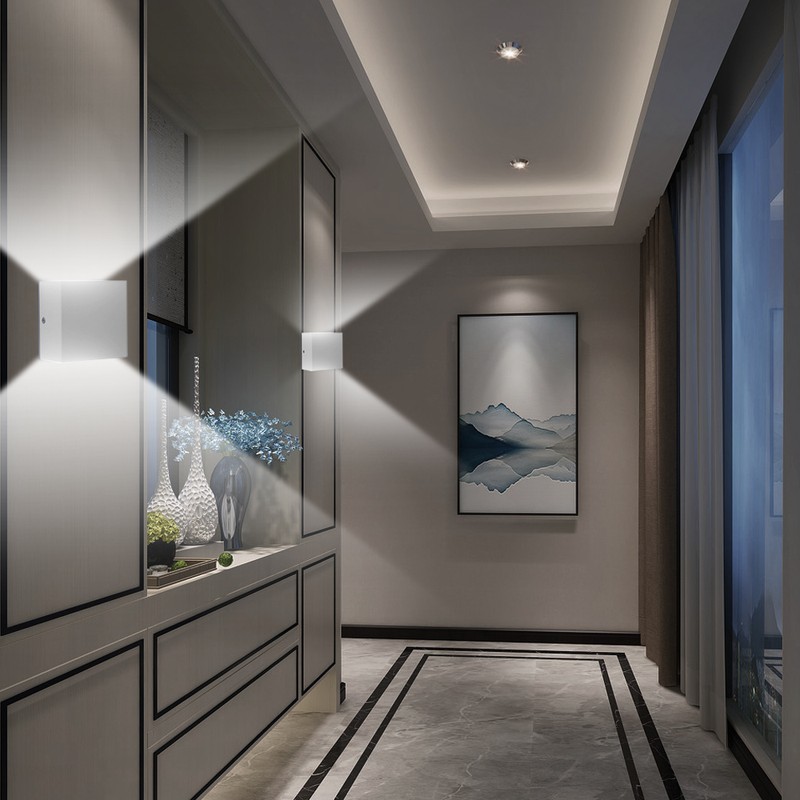 AC 85-265V 6W Cube LEDs Wall Sconces Light Modern COB
