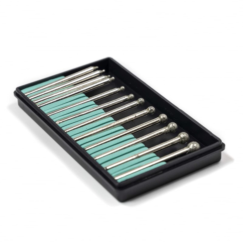 12pc Universal Diamond Burr Bit Set 1/8" Shank for Rotary