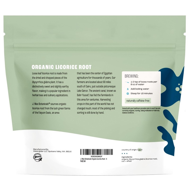 J Mac Botanicals Organic Licorice Root Herbal Tea - 6
