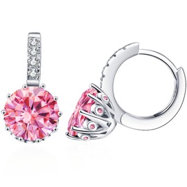 VONSSY Hypoallergenic Gemstone Drop Dangle Earrings, Brilliant 5A Cubic Zirconia, Platinum or Rose Gold Plated, Leverback Hoop Crystal Earrings, 925 Sterling Silver Nickel Free Trendy Diamond Vintage Earrings for Women Teen Girls Daughter Girlfriend Her 