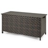 Tangkula Tightly-Woven Rattan Deck Box, Patiojoy Storage Cabinet Container with