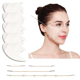 WXYISIVEN Face Lift Tape Invisible, Instant Lifting Invisible Facelift Tapes and V-Shaped Bands Lifter Facial Tools for Wrinkles laugh lines Makeup, Facial contour lift，Lifting Saggy Skin (5pairs)