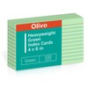 Green Index Cards 4x6 Lined Ruled Flash Note Cards 100