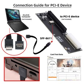 chenyang SFF-8611 Cable OCuLink PCIe PCI-Express 4.0 SFF-8611 4i macho a SFF-8611 macho de extensión de datos en ángulo hacia abajo de 90 grados, 80 cm