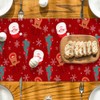 CJWLKJ Linen Christmas Table Runner 72 Inches Long, Red Santa