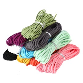 GraceAngie 25 Yard Suede Lace Crafts Beading Cords Velvet String 2.6mm(0.102 Inch) Wide, 5 Mixed Colors