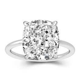 Effinny 5.0ct Crushed Ice Solitaire Cushion Cut Engagement Ring,925 Sterling Silver Simulated Diamond Promise Ring for Wedding,Daily,Travel,Party, Sterling Silver, Cubic Zirconia