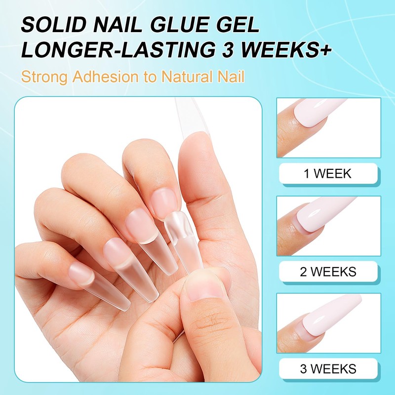 AIMEILI Solid Nail Glue Solid Builder Gel for Gel Nails