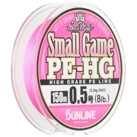 SUNLINE PE Line Saltimate Small Game, HG 492.2 ft (150 m), No. 0.5, 8 lb, Sakura Pink