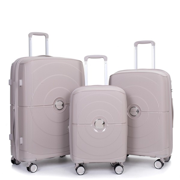 Travelhouse Expandable Suitcases Set 3-Piece Hardshell Luggage Set with Spinner