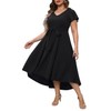 Plus Size Wedding Guest Dress Black Cockatil Party Semi Formal
