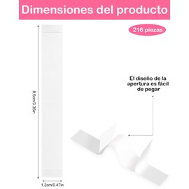 Cinta Doble Cara para Ropa y Piel, Pegamento para Ropa, 216 Piezas Cinta Adhesiva Transparente, Fijación Segura para Escotes y Correas, 8.5X1.2 CM Ideal para Uso Diario y Ocasiones Especiales
