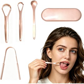Set de 4 Kit Limpieza Bucal,Con 1pcs Caja portátil, Reutilizable.