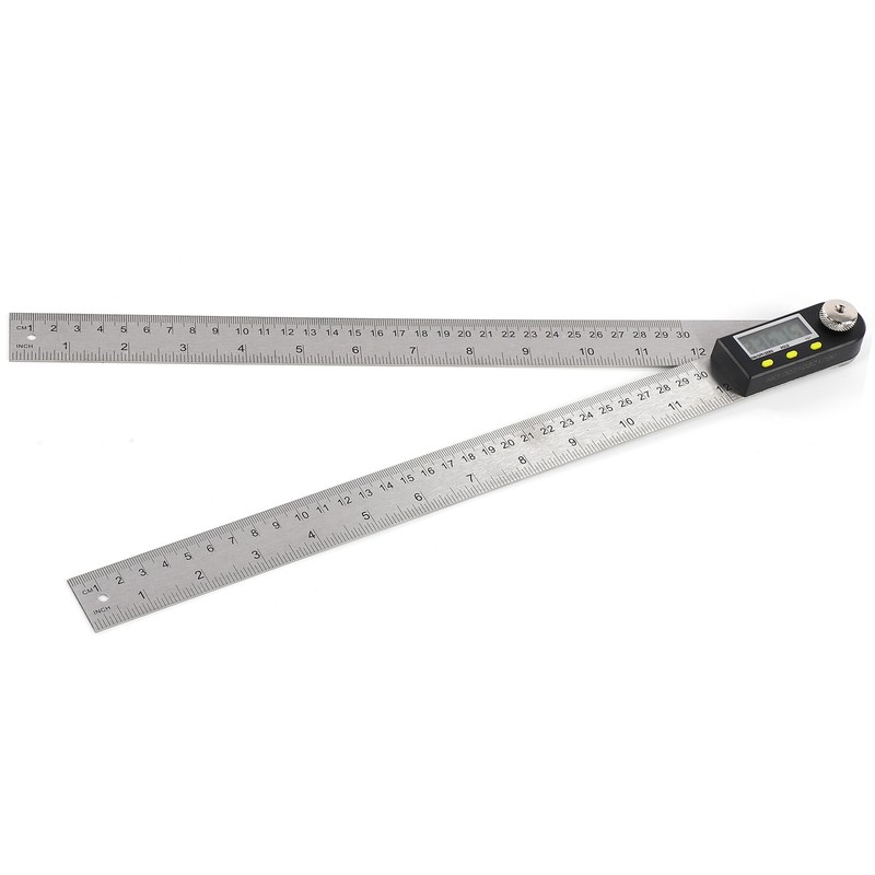 Digital Angle Finder LED Display Stainless Steel Metric Imperial 360°