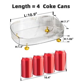 Perfume Organizer, Bathroom Vanity Tray, Makeup Trays for Dresser Top, Countertop Decorative Plastic Decor Tray, Perfume Organizer for Women, organizador de perfumes, Clear